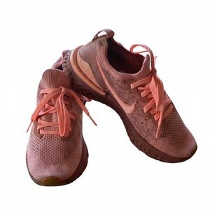 Nike Pink Epic React Flyknit Running Shoes Women’s Size 6